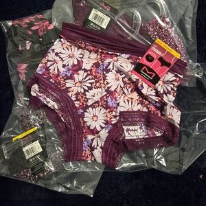 Purple Floral Women's Underwear